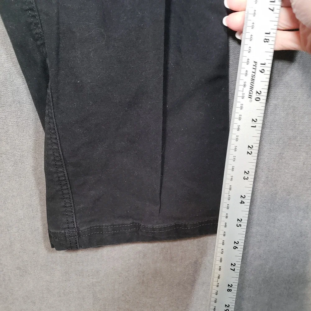 Eddie Bauer Canvas‎ Utility Pant Mens 36x29 Black Workwear Stretch Cotton